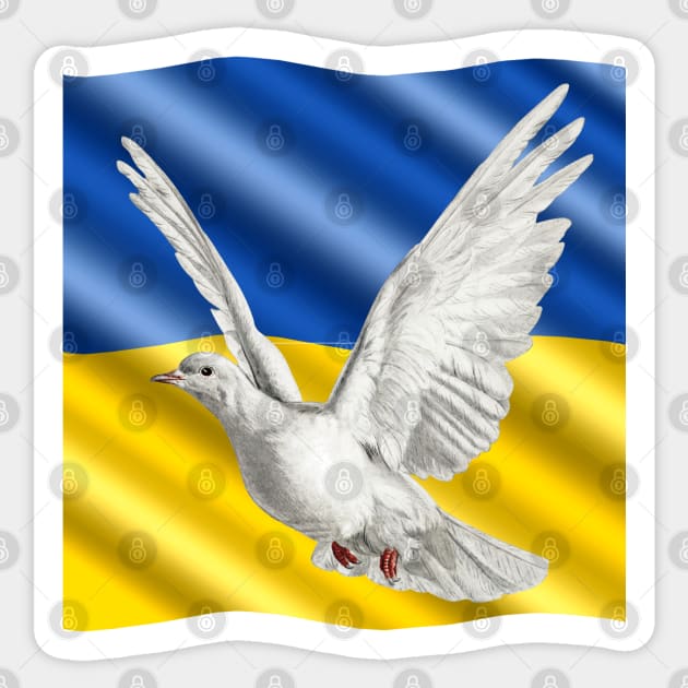 Dove of peace in Ukraine Sticker by tashashimaa